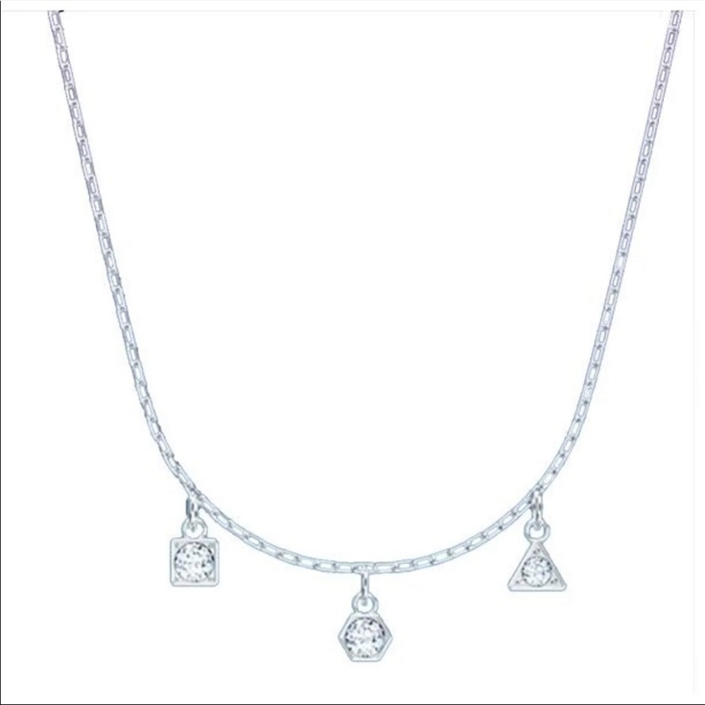 New Swarovski 3 crystal simple necklace